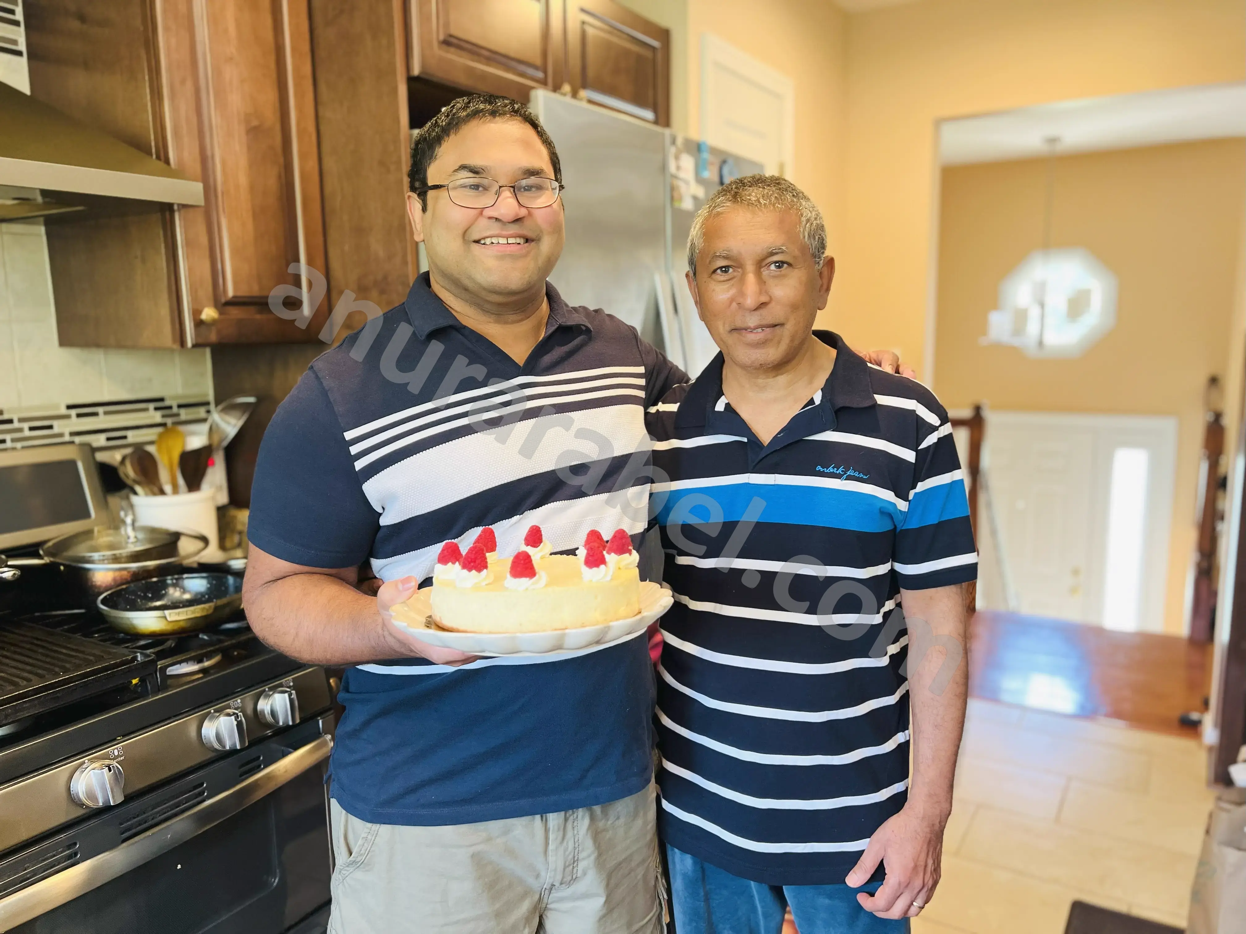 Anura with family Chamara, Jayamini, and Ruwanthi for Chamara's Birthday
